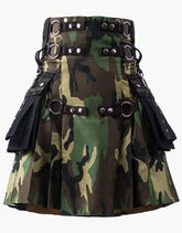 Woodland Gothic Kilt Camouflage with Black Pockets - Scottish Kilt Jacket™ USA-UK